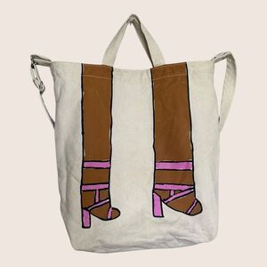🦵 UO x BAGGU x JESSICA RODRIGUEZ x CREATIVE GROWTH CANVAS DUCK TOTE LEG BAG